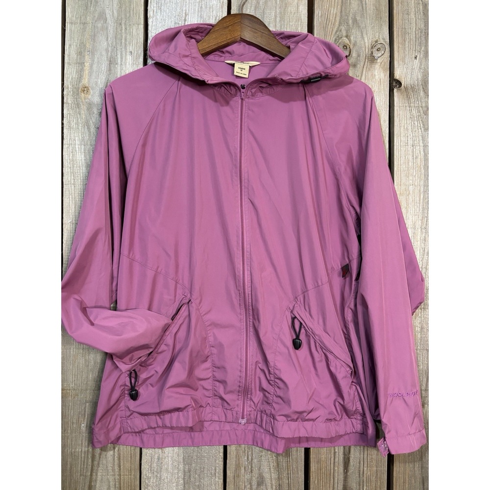 Woolrich Beach Plum Hooded Windbreaker‎ M 💜 Lightweight Hiking Jacket